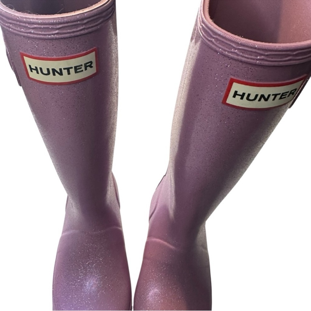 Tall Hunter Purple Rain glitter Boots